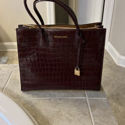 Michael Kors Burgundy Structured Bag