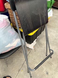 Folding TV Tray Table with Stand alta para makillaje o cortar pelo