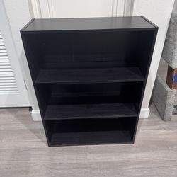 3 Shelf Bookcase 23.5x9.25x31.5 Black Storage 