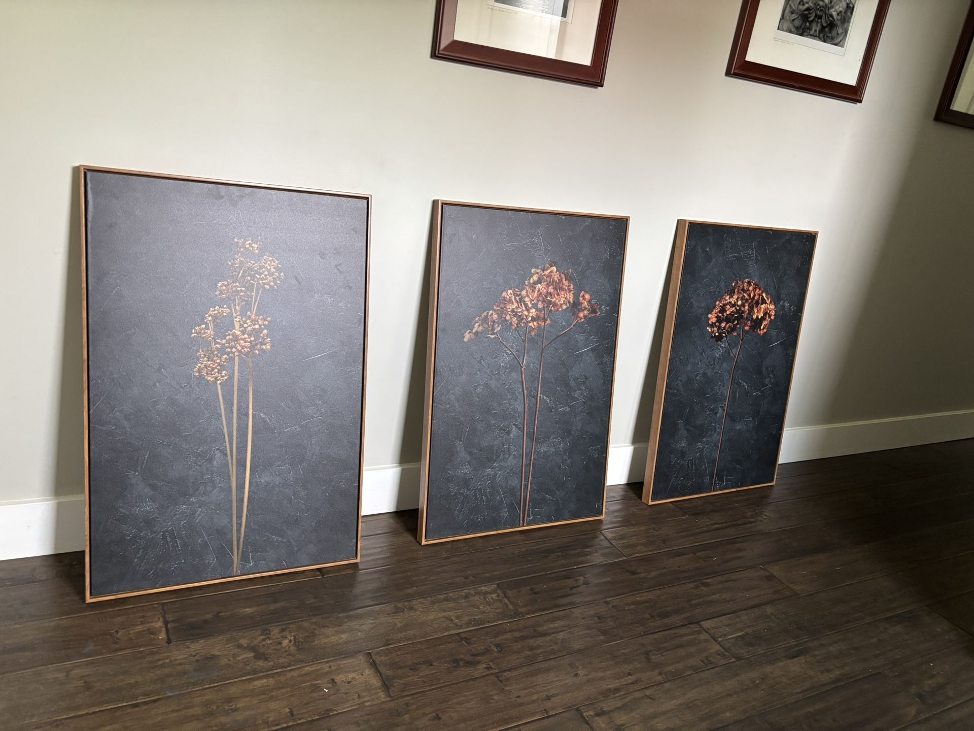 3 Floral Paintings Wall Art