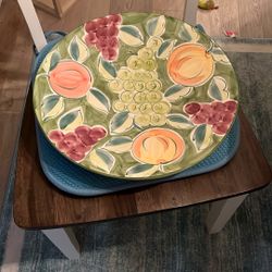 Beautiful Serving Platter fruit plant pattern
