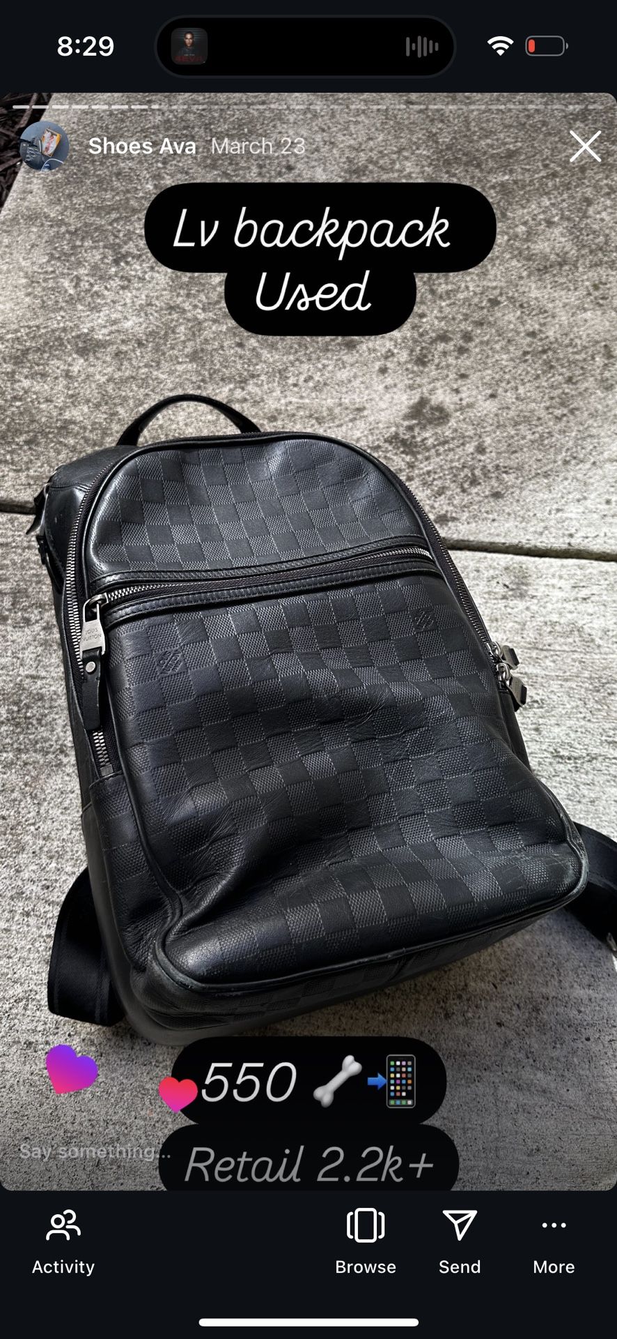 Louis But took Backpack