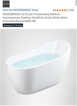 WOODBRIDGE 54" Acrylic Freestandingh Bathtub