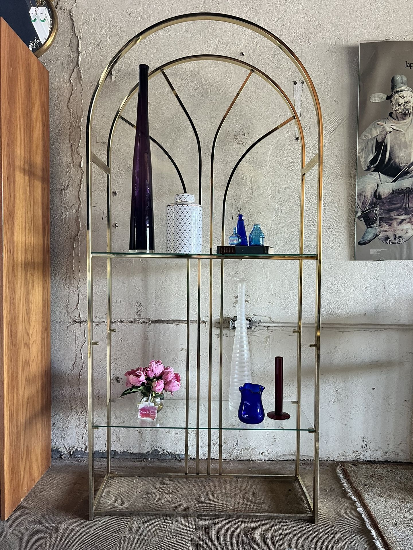 Brass Shelf Bookcase