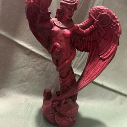 Lilith Statue Wood Finish Red - New 