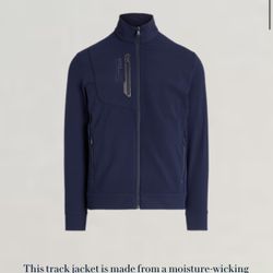 RALPH LAUREN Performance Jersey Track Jacket This track jacket is made from a moisture