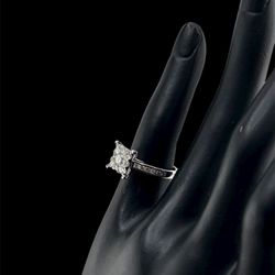 Natural Diamond 14k White Gold Ring 