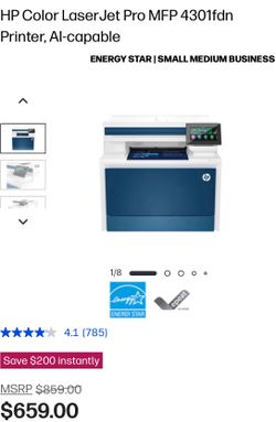 HP Color LaserJet Pro MFP 4301fdn Printer