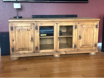 Rustic Solid Wood Entertainment Center / TV Console