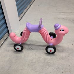 Children's Radio Flyer Pink Inchworm Riding Toy