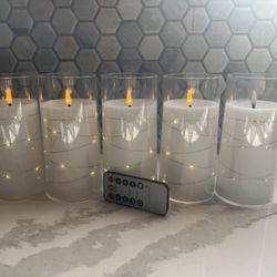 5 Flameless Candles White