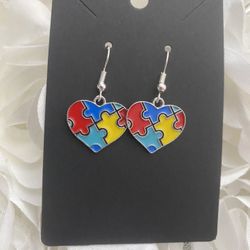 Autism awareness earrings