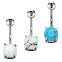 3pc Navel Piercing Set