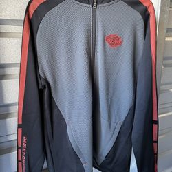 Harley-Davidson Black and Gray Lightweight Hooded Jacket