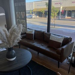 Faux Leather Sofa Couch