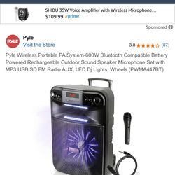 Pyle PRO Portable wireless Karaoke Speaker system