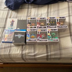 KH3 Game, Artbook, Steelbook Case, Deluxe Edition Box W/Sora Pin And KH3 Funko Pops