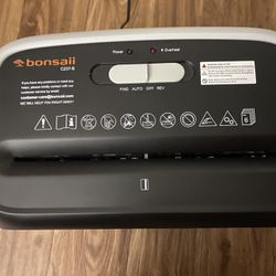 Bonsaii Paper Shredder, 6-sheet Crosscut With Handle And Rollers