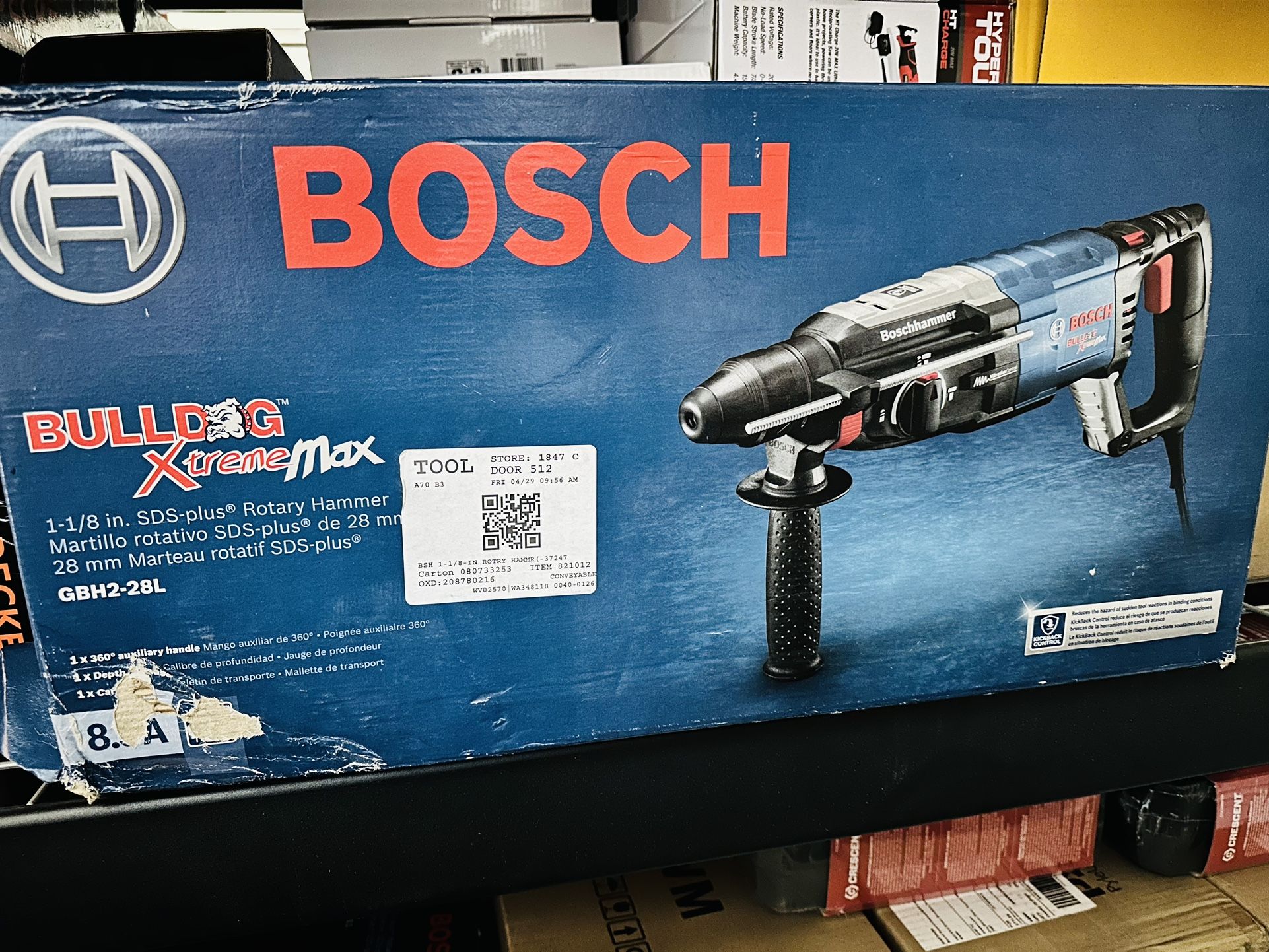 Brand New - Bulldog 8.5-Amp Sds-plus Variable Speed Corded Rotary Hammer Drill (Tool Only) 
