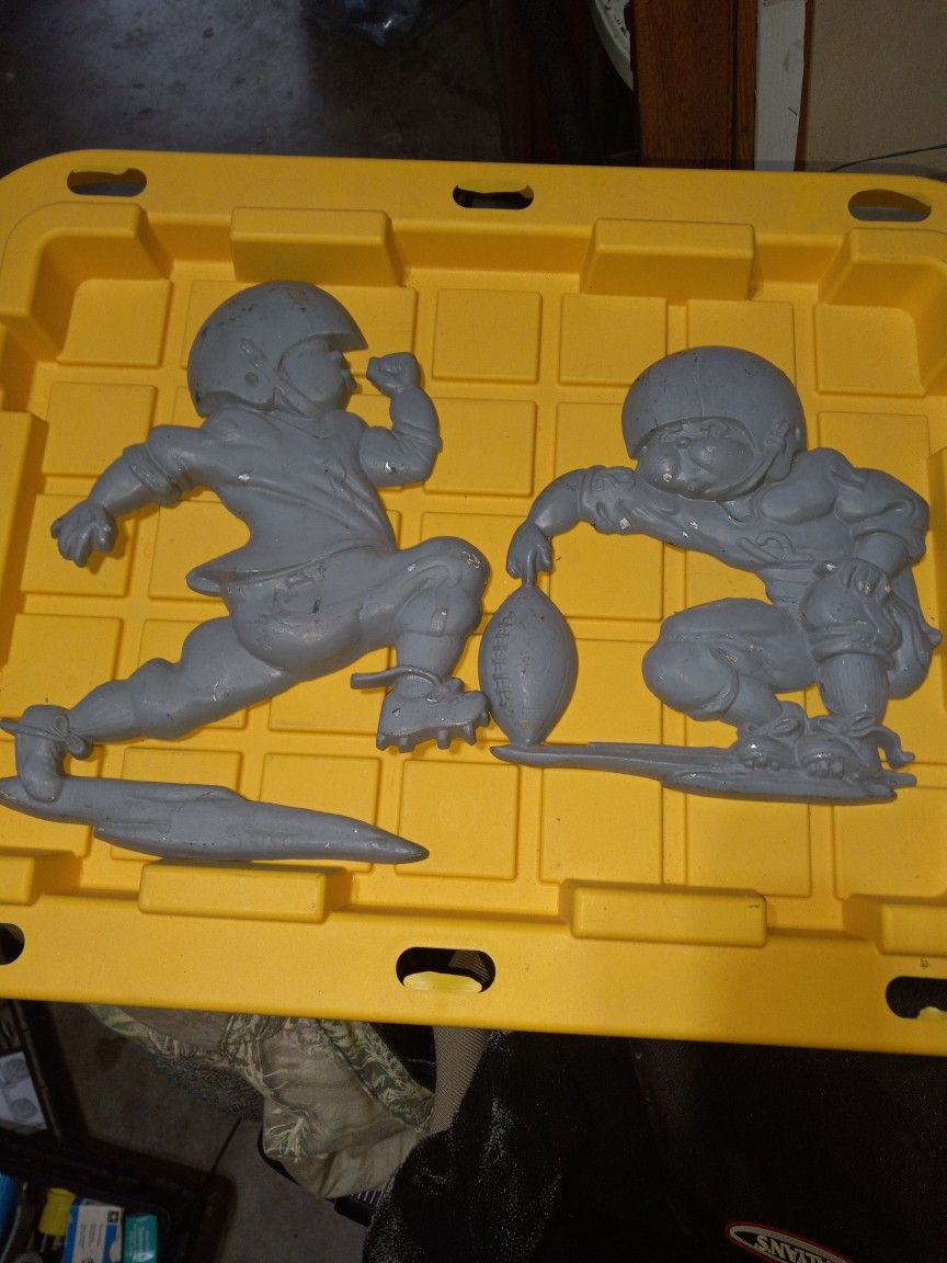 Vintage Wall Decor Football Player 