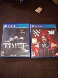 thief and WWE2k 19 that I'm selling for PS4