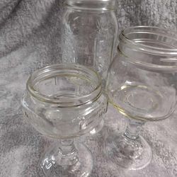 Set Of 3 Mason Jar Wine Glasses Must Pick Up