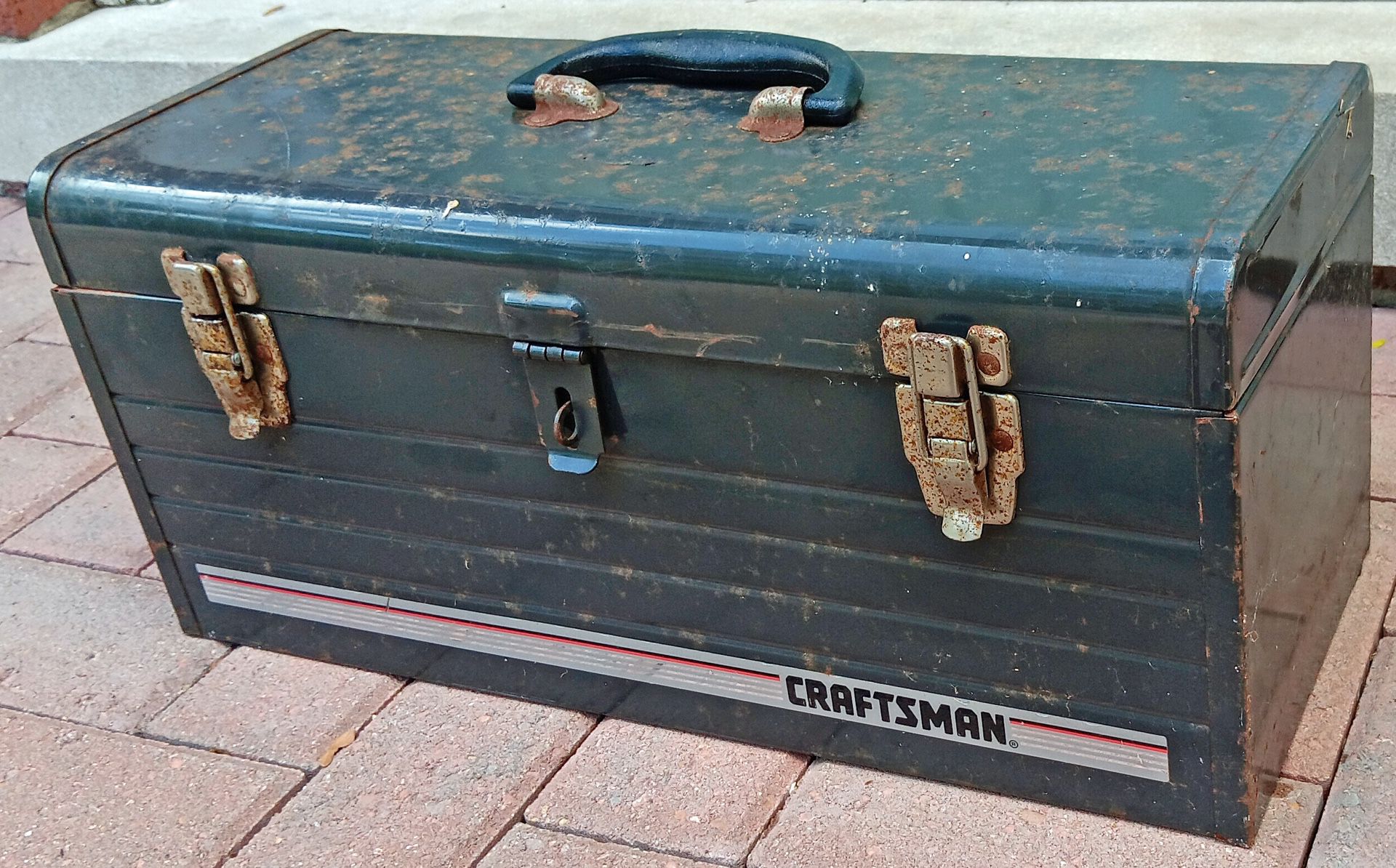 Vintage Craftsman 20” Tool Box with Tray