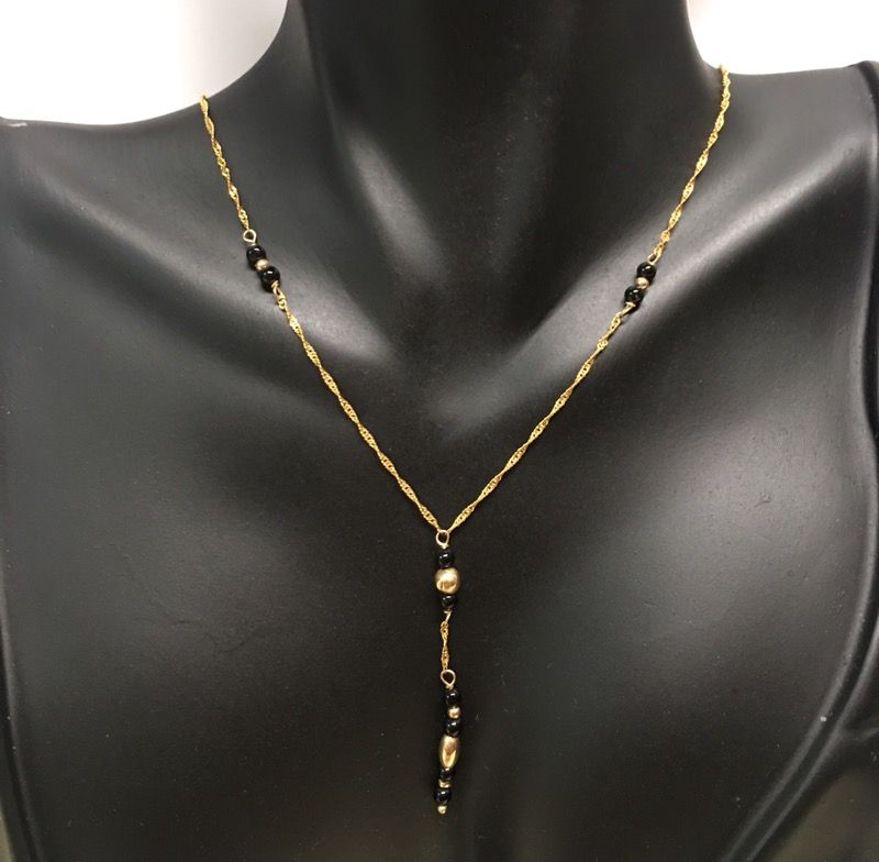 10k gold necklace with stones