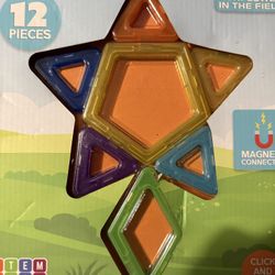 Grafix Glow Magnebuilds 12 Piece Magnetic Building Toy