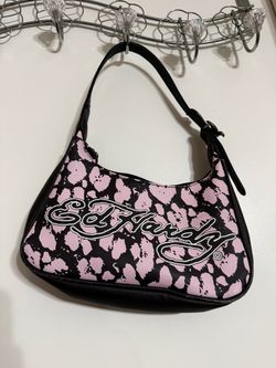 Ed Hardy Hobo Bag Pink Leopard Print