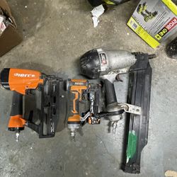 21 Degree Framing Gun. 16g Finish Nailer And 18g Brad Nailer