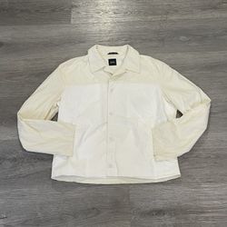 Vintage 90s Hugo Boss Mens Cream/ White Track Jacket