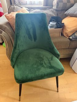 Green suede comfy chair
