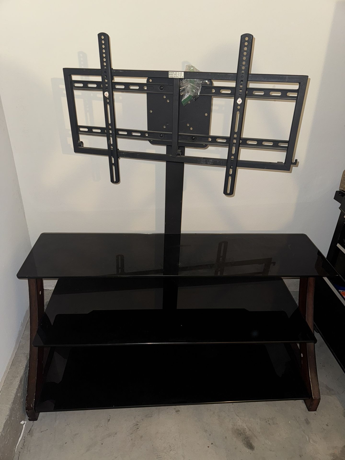 TV Stand With Glass Shelves