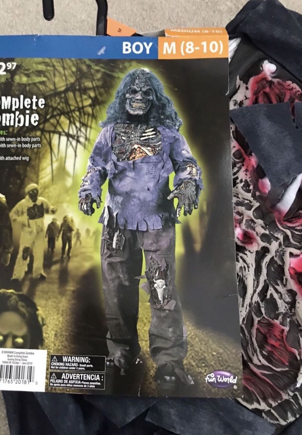 Halloween Zombie costume Size M - New and unused. Comes in original packing.