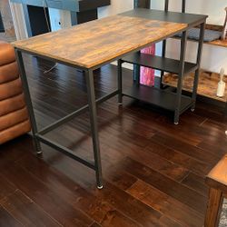 Wood+Metal Frame Desk