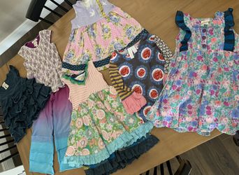 Girls Matilda Jane Clothes Size 6- Lot Of 7 Items, Pants, Dresses, Shirts