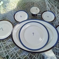 Bone China Dinner Ware, Plates, Platter. Serves 6 +.