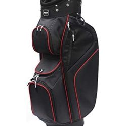 Majek Men's Black Red Golf Bag 9 inch 14-Way Friendly Separator Top