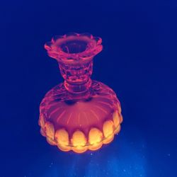 Beautiful Vintage Fenton Amberina Glass 2-Way Candle Holder 