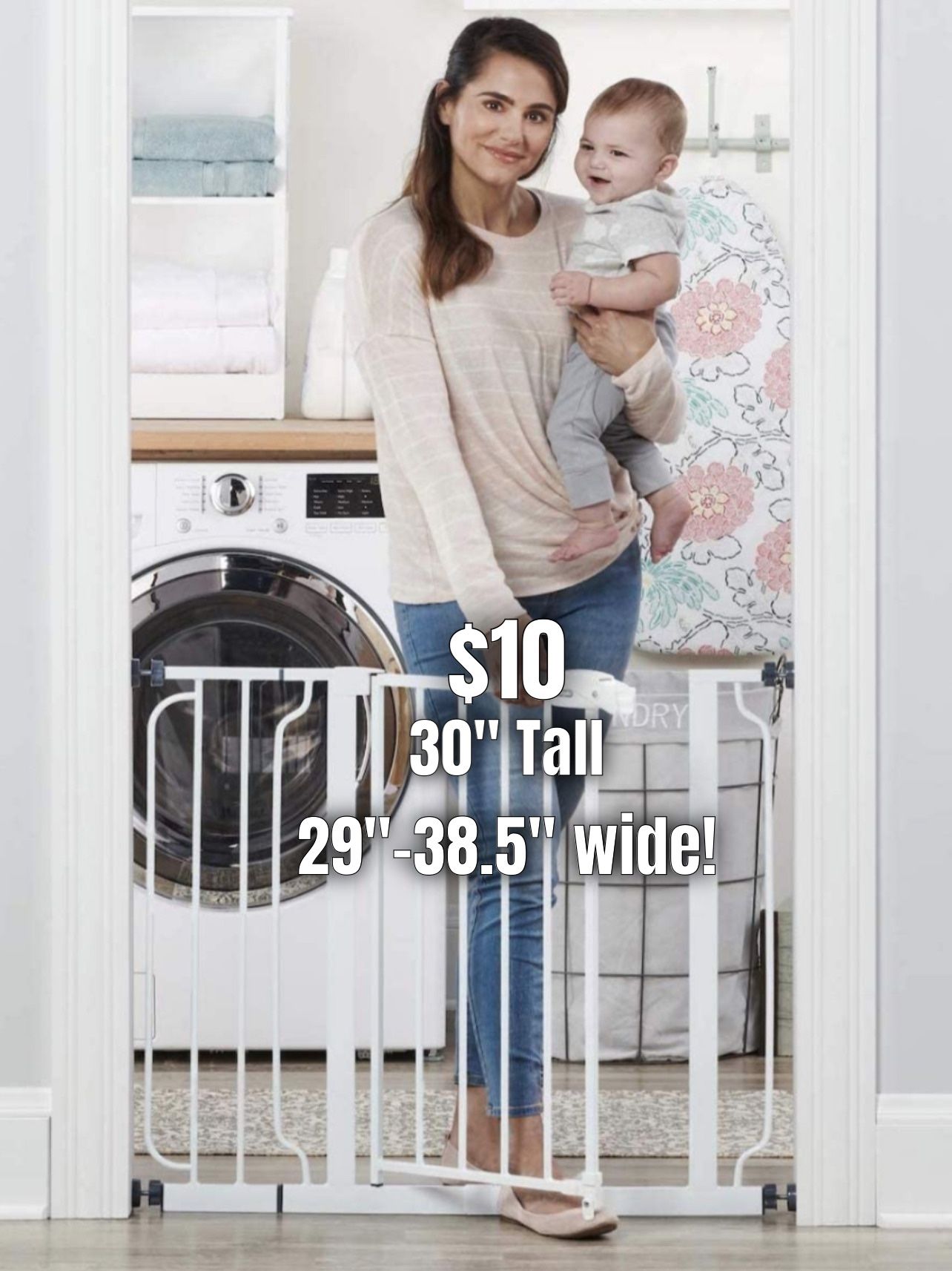 30” Tall By 29”-38.5” Wide Baby Gate Dog Gate Safety Gate Brand New Open Box 1160 Regalo White