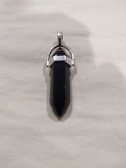 Natural Black Agate Spiritual Crystal Necklace