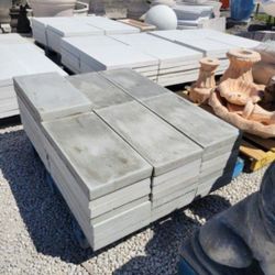 Concrete Rectangular Patio Pavers Gray Smooth Finish / Cement Slab Backyard Stepping Stones