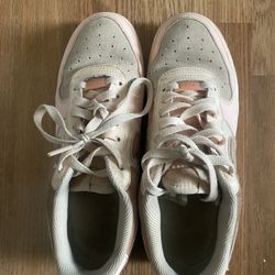 pink and tan nike air force//accept offers