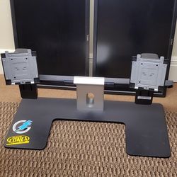 2 24 Inch LCD Dell Dual Monitors And Stand
