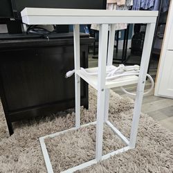  C Couch End Table for Small Spaces, White