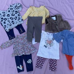 Baby Girls 6-12 Months Fall Clothing Bundle 