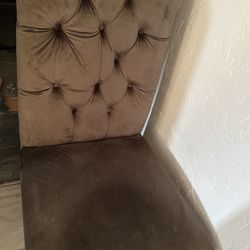 Two Velvet Grey Chairs