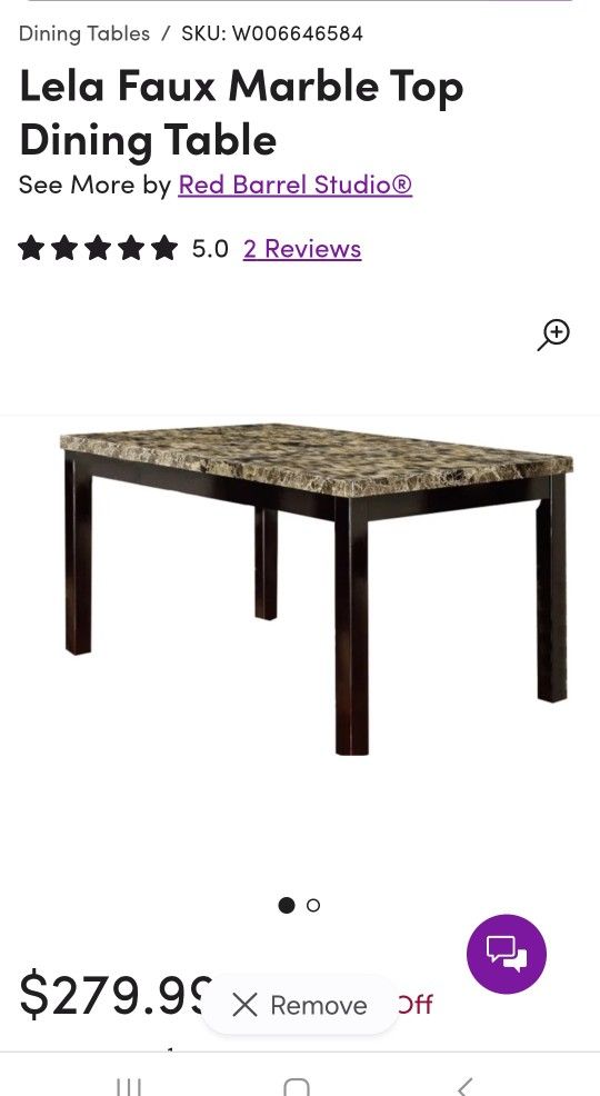 Marble Top Table