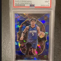 Paolo Banchero 2022 Select #72 RC ROOKIE BLUE CRACKED ICE PSA 9